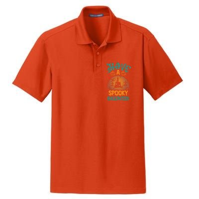 Have A Spooky Halloween Typography Lettering Dry Zone Grid Polo