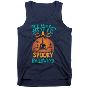 Have A Spooky Halloween Typography Lettering Tank Top