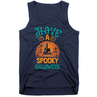 Have A Spooky Halloween Typography Lettering Tank Top