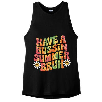 Have A Summer Bruh Funny Teacher Last Day Of School Ladies PosiCharge Tri-Blend Wicking Tank