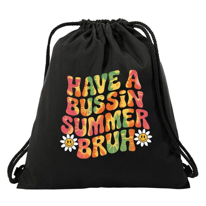 Have A Summer Bruh Funny Teacher Last Day Of School Drawstring Bag