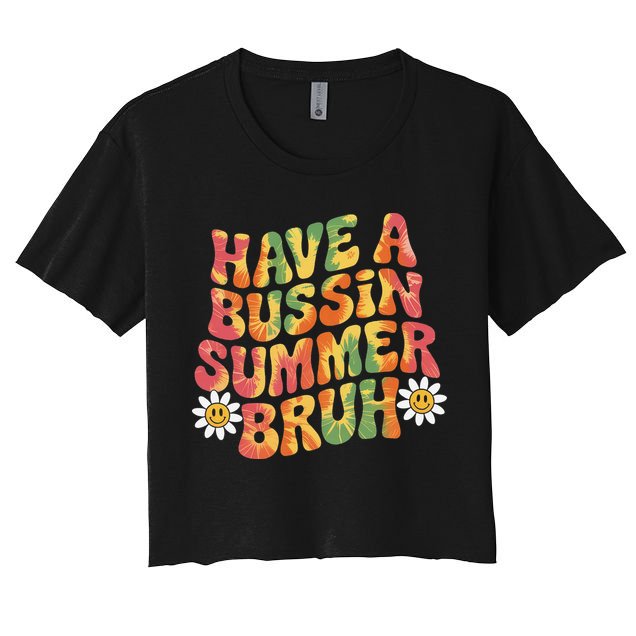 Have A Summer Bruh Funny Teacher Last Day Of School Crop Top
