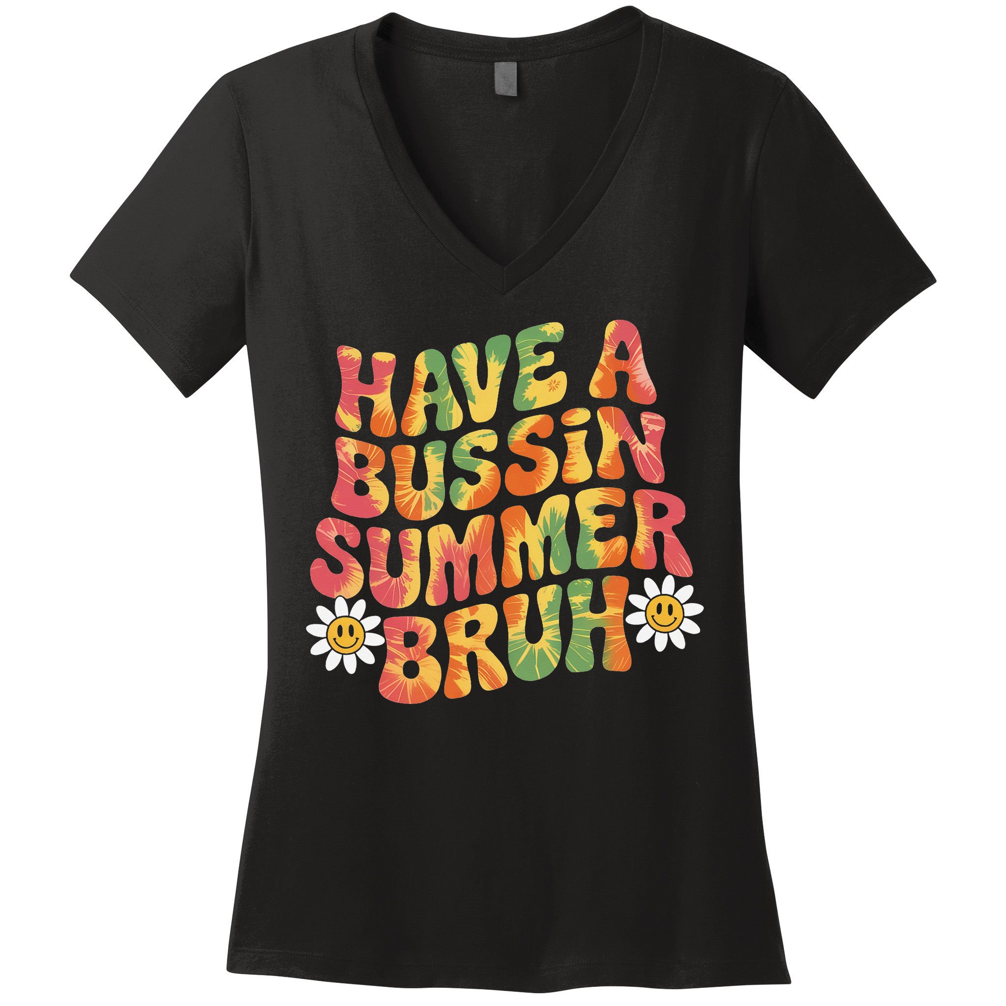 Have A Summer Bruh Funny Teacher Last Day Of School Women's V-Neck T-Shirt