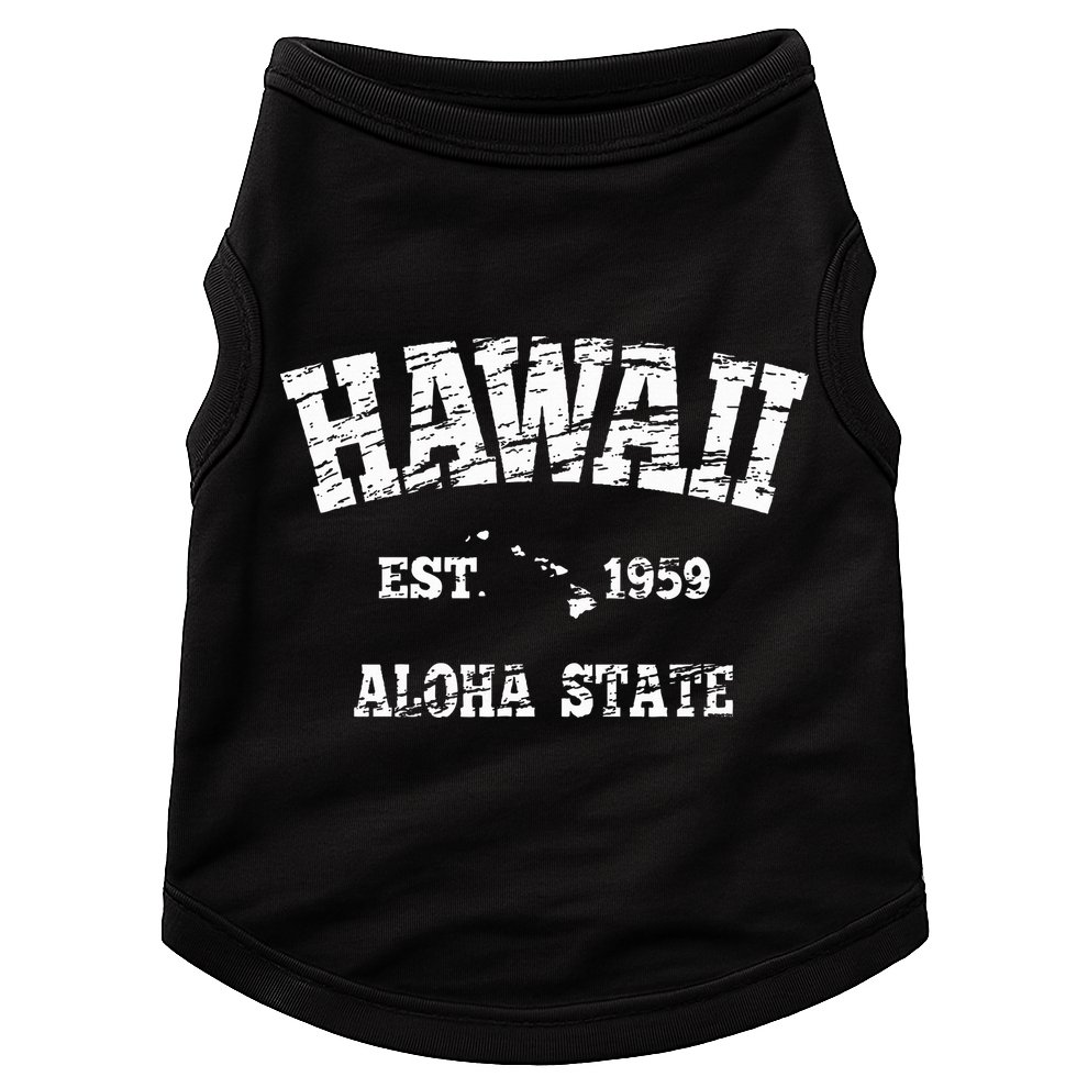 Hawaiian Aloha State Vintage Hawaiian Islands  Doggie Tank