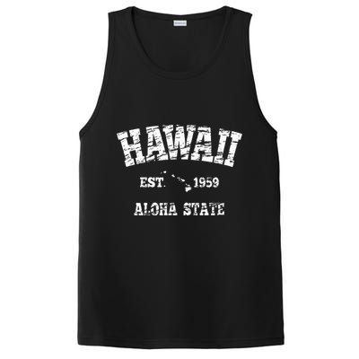 Hawaiian Aloha State Vintage Hawaiian Islands  PosiCharge Competitor Tank