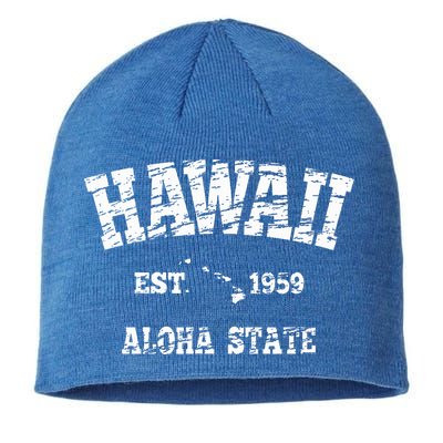 Hawaiian Aloha State Vintage Hawaiian Islands  Sustainable Beanie