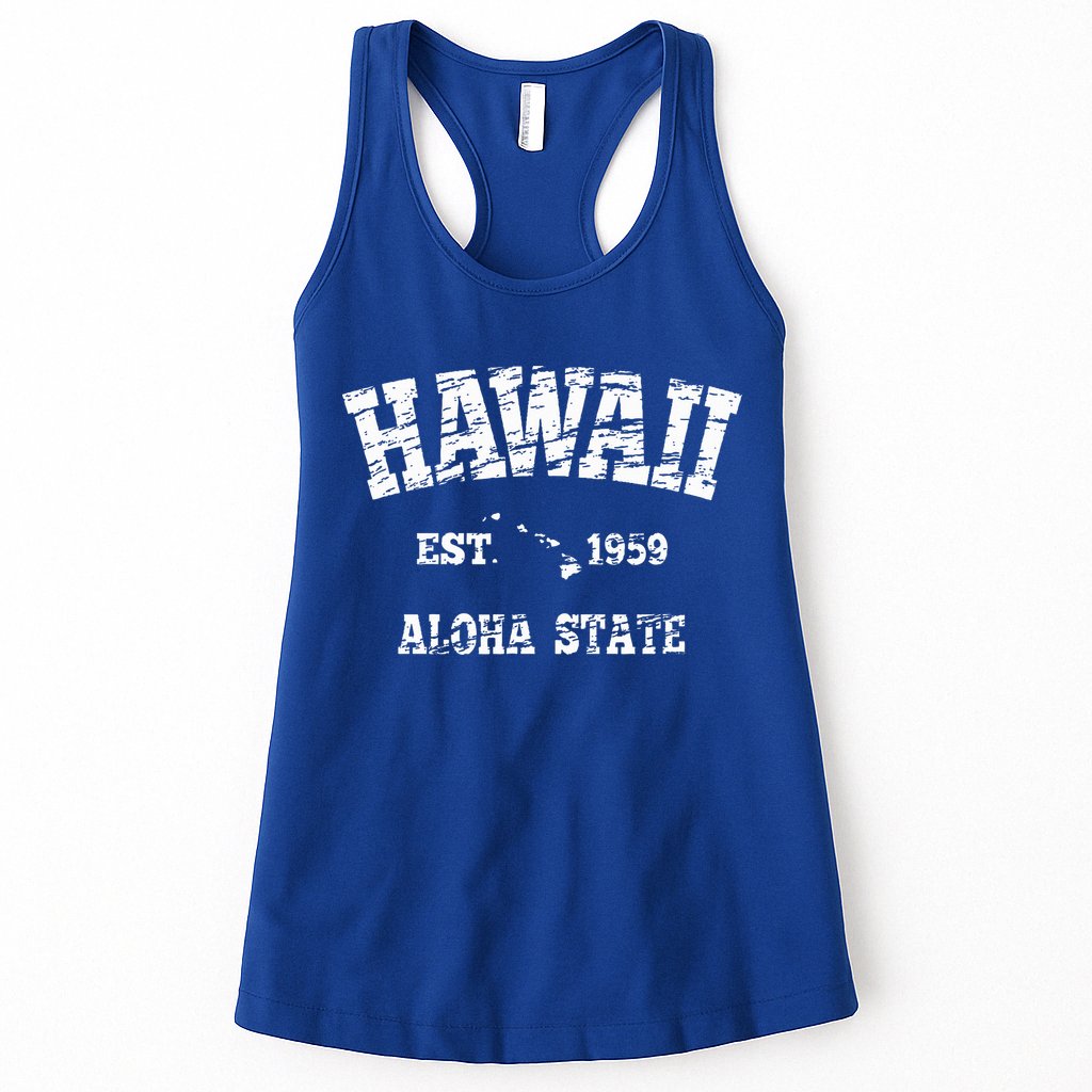 Hawaiian Aloha State Vintage Hawaiian Islands  Womens Tank Top