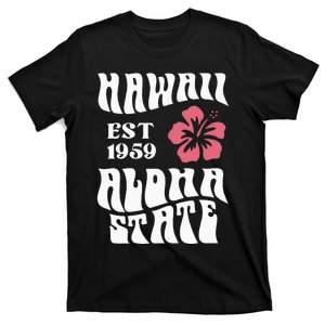 Hawaii Aloha State 1971 Aesthetic Beach Summer T-Shirt