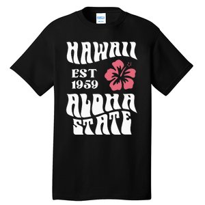 Hawaii Aloha State 1971 Aesthetic Beach Summer Tall T-Shirt