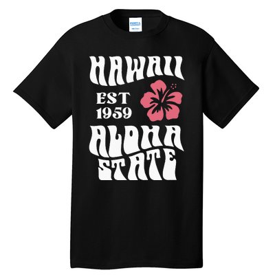 Hawaii Aloha State 1971 Aesthetic Beach Summer Tall T-Shirt