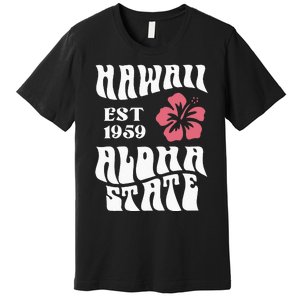 Hawaii Aloha State 1971 Aesthetic Beach Summer Premium T-Shirt