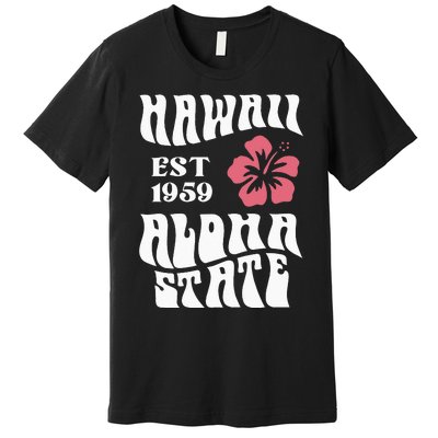 Hawaii Aloha State 1971 Aesthetic Beach Summer Premium T-Shirt