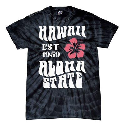 Hawaii Aloha State 1971 Aesthetic Beach Summer Tie-Dye T-Shirt