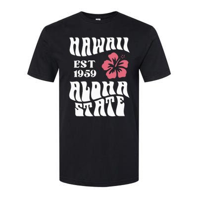 Hawaii Aloha State 1971 Aesthetic Beach Summer Softstyle® CVC T-Shirt