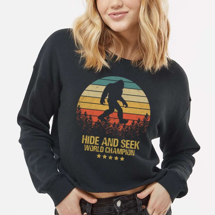 Hide And Seek World Champion Sasquatch Cropped Pullover Crew