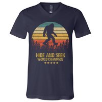 Hide And Seek World Champion Sasquatch V-Neck T-Shirt