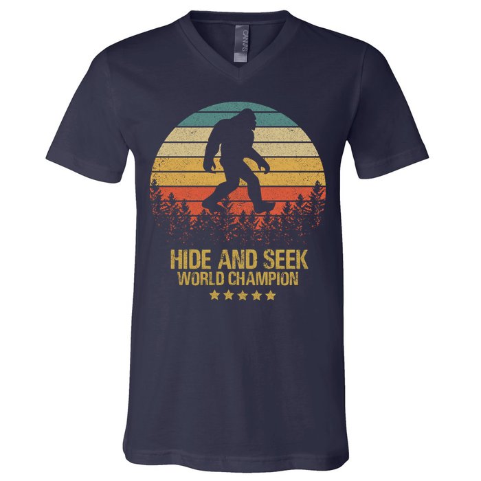 Hide And Seek World Champion Sasquatch V-Neck T-Shirt