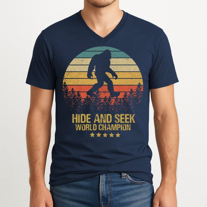 Hide And Seek World Champion Sasquatch V-Neck T-Shirt