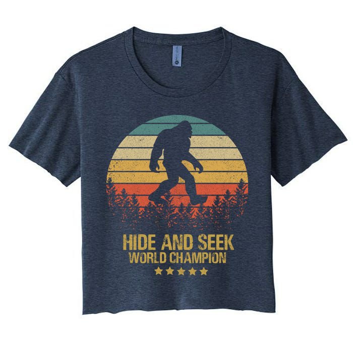 Hide And Seek World Champion Sasquatch Women's Crop Top Tee