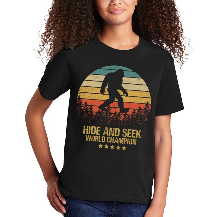 Hide And Seek World Champion Sasquatch Kids T-Shirt