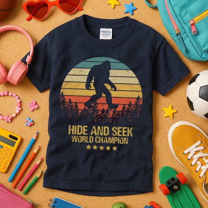 Hide And Seek World Champion Sasquatch Kids T-Shirt