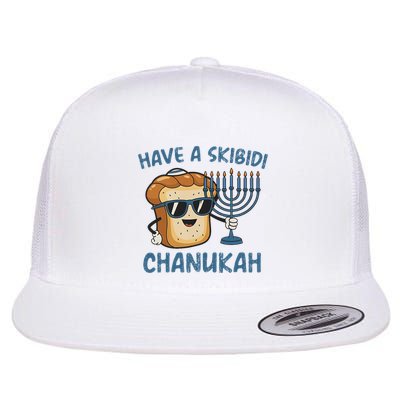 Have A S.K.I.B.I.D.I Hanukkah Chanukah Menorah Bruh Flat Bill Trucker Hat