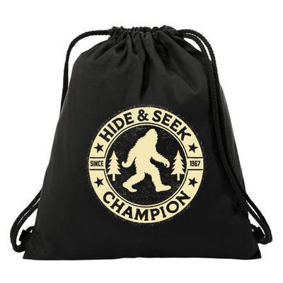 Hide And Seek World Champ Funny Bigfoot Adventure Drawstring Bag