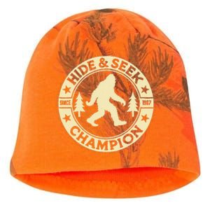 Hide And Seek World Champ Funny Bigfoot Adventure Kati - Camo Knit Beanie