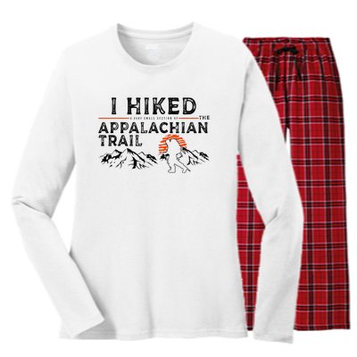 Hiked A Small Section Trail Appalachian Hiker Women's Long Sleeve Flannel Pajama Set 