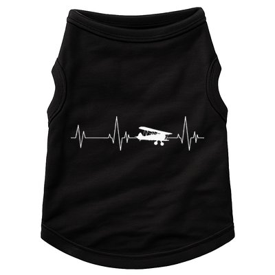 Heartbeat Airplane Single Engine EKG Aviator Flying Pilot Doggie Tank