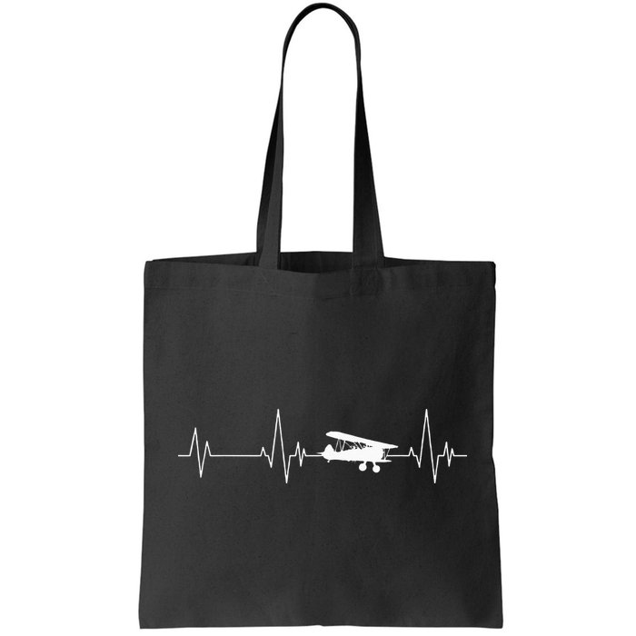 Heartbeat Airplane Single Engine EKG Aviator Flying Pilot Bag