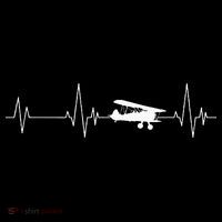 Heartbeat Airplane Single Engine EKG Aviator Flying Pilot Short Acrylic Beanie