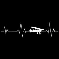 Heartbeat Airplane Single Engine EKG Aviator Flying Pilot Zip Tote Bag