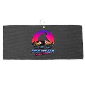 Hike And Seek World Champion Bigfoot Is Real Large Microfiber Waffle Golf Towel