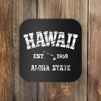 Hawaiian Aloha State Vintage Hawaiian Islands Coaster