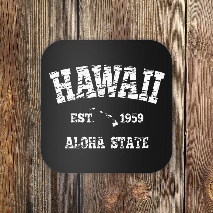 Hawaiian Aloha State Vintage Hawaiian Islands Coaster