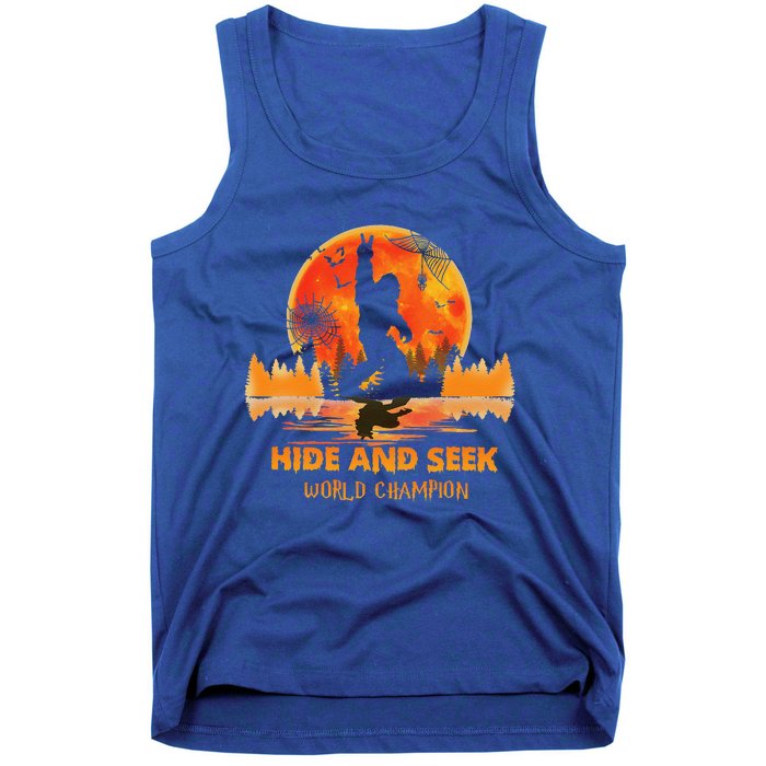 Hide And Seek World Champion Bigfoot Halloween Costume Tank Top