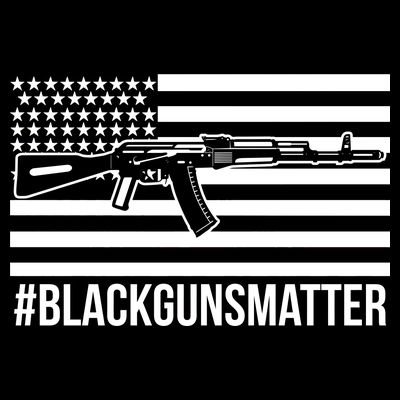 Hashtag Black Guns Matter #blackgunsmatter USA Flag T-Shirt