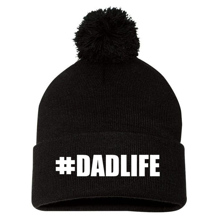 Hashtag Dad Life #DADLIFE Best Father Pom Pom 12in Knit Beanie