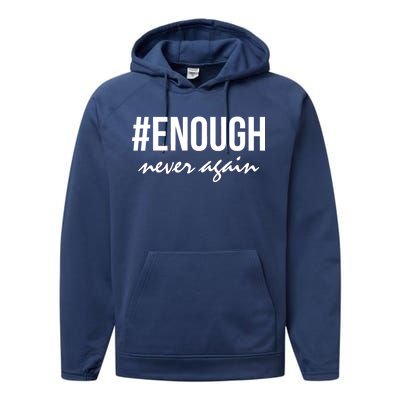 Hashtag Enough Never Again Protest March for Our Lives Performance Fleece Hoodie