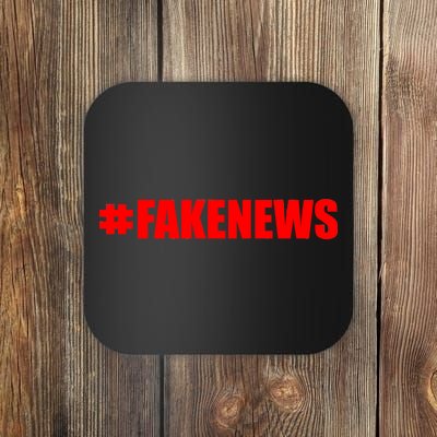 Hashtag Fake News #FAKENEWS Logo Coaster