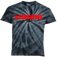 Hashtag Fake News #FAKENEWS Logo Kids Tie-Dye T-Shirt