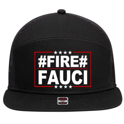 Hashtag Fire Fauci  7 Panel Mesh Trucker Snapback Hat