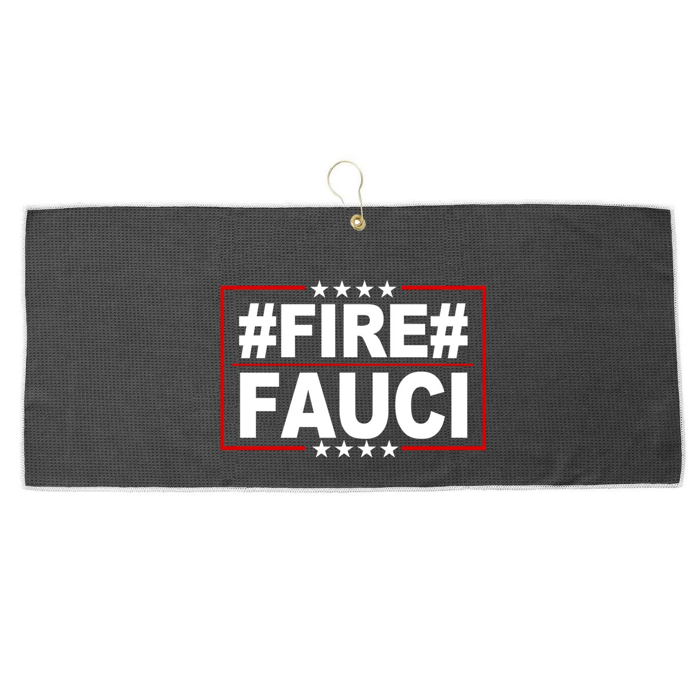 Hashtag Fire Fauci  Large Microfiber Waffle Golf Towel
