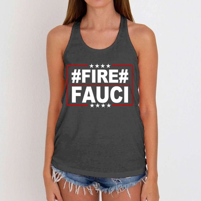 Hashtag Fire Fauci  Women's Knotted Racerback Tank