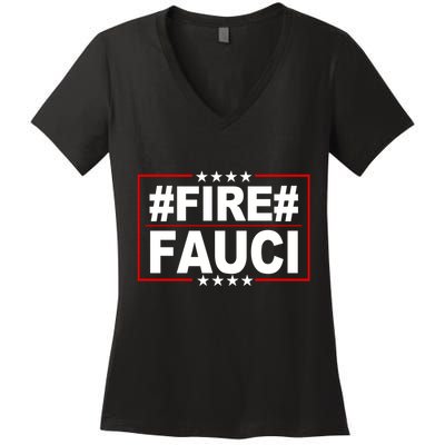 Hashtag Fire Fauci  Women's V-Neck T-Shirt