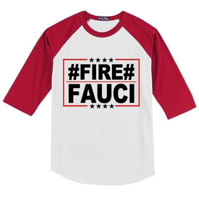 Hashtag Fire Fauci  Kids Colorblock Raglan Jersey