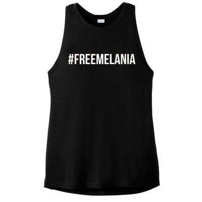 Hashtag Free Melania #freemelania Ladies PosiCharge Tri-Blend Wicking Tank