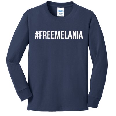 Hashtag Free Melania #freemelania Kids Long Sleeve Shirt