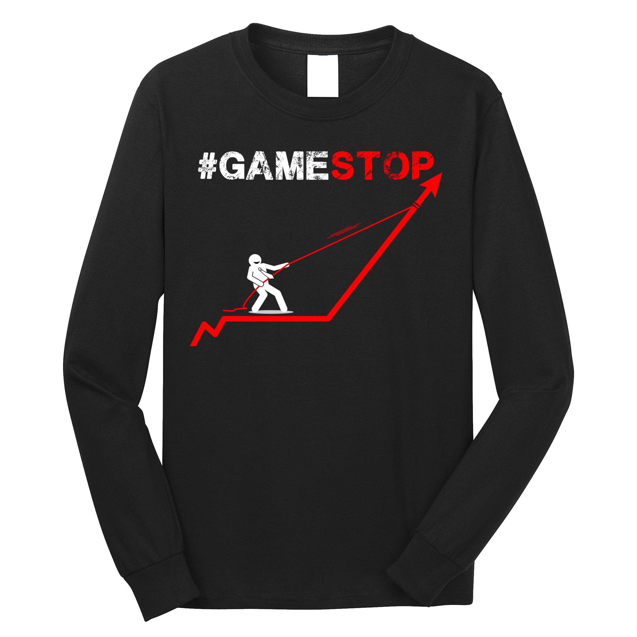 Hashtag Gamestop #gamestop Stock Market GME Long Sleeve Shirt